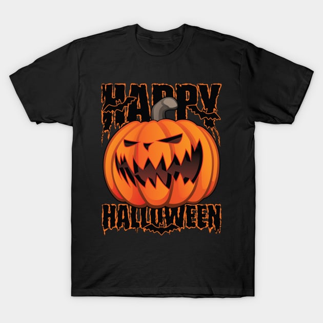 Happy Halloween Pumpkin Jack-O-Lantern T-Shirt by hobrath